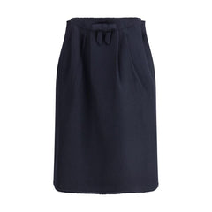 Prada Blue Fleece Wool Midi Skirt