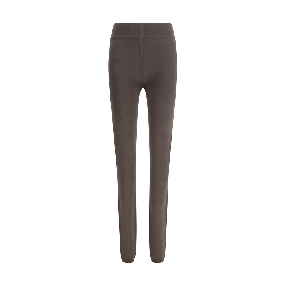 Rick Owens Gray Fleece Wool Leggings