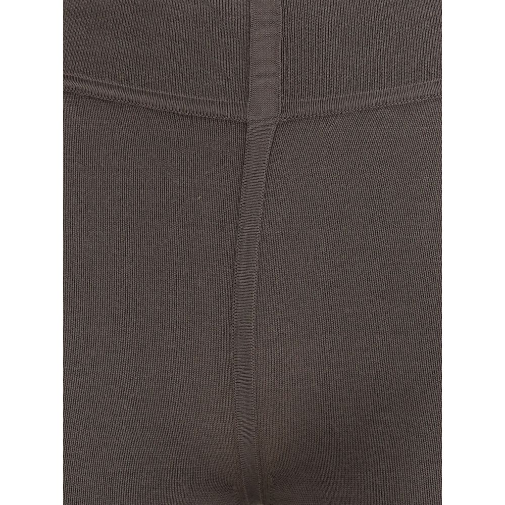 Rick Owens Gray Fleece Wool Leggings