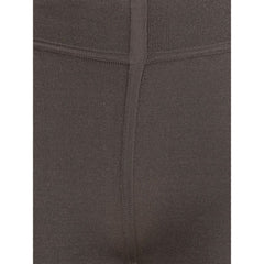 Rick Owens Gray Fleece Wool Leggings