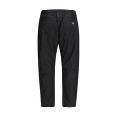 Prada Black Recycled Polyamide Casual Pants