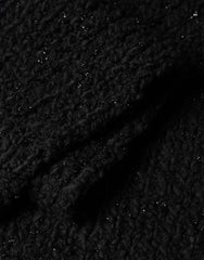 Dolce & Gabbana Black Wool Fringes Neck Wrap Foulard Scarf