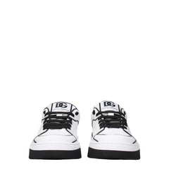 Dolce & Gabbana White Leather Sneakers