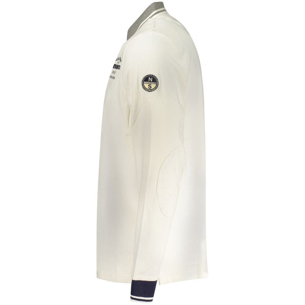 North Sails White Cotton Men Polo Shirt