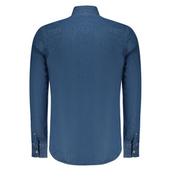 North Sails Blue Cotton Men Shirt