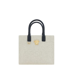 Versace Cream Cotton Shoulder Bag