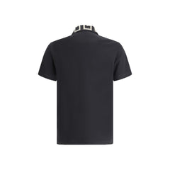 Versace Black Cotton Polo Shirt