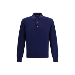 Tom Ford Blue Cotton Polo Shirt
